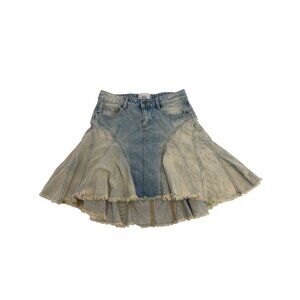 BDG Denim Medi Skirt, Frayed Hem, Size: XS-TP
